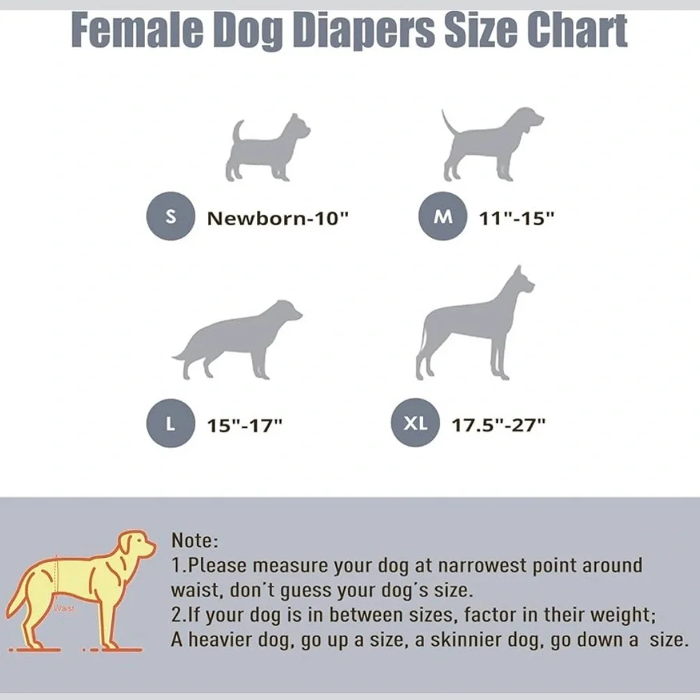 Wegreeco Dog Diapers for Female